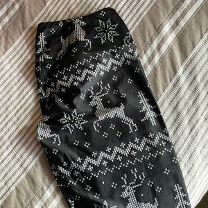 Gold Sheep Christmas Leggings